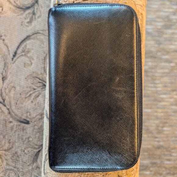 Authentic Prada Saffiano Zipper Wallet GUC - Picture 6 of 14